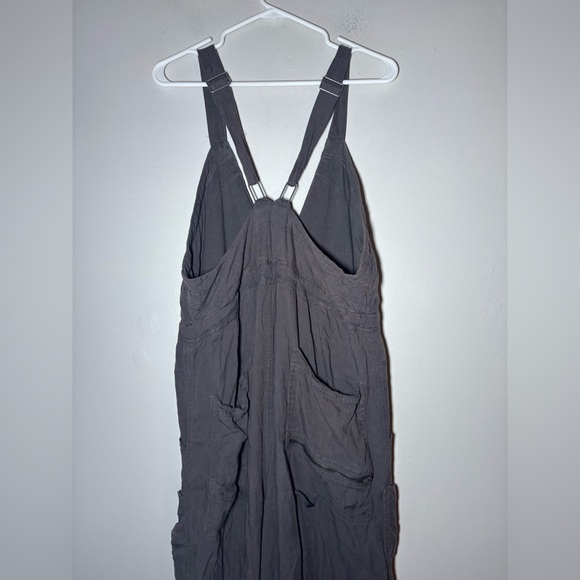 Free People Southern Lights Wide Leg Cargo Overalls Jumpsuit Slouchy Size S - Picture 5 of 9